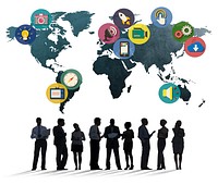 Global Media Social Media International Connection Concept