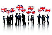 Group Of Business People Talking And Discussing About United Kingdom