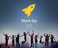Start up Launch Homepage New Business Concept