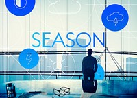 Season Forecast Temperature Cloud Graphic Concept