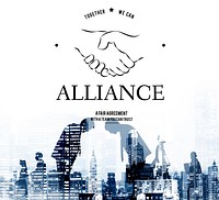Alliance Partnership Teamwork Support Handshake Graphic