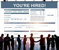 You're Hired Recruitment Job Staff Concept