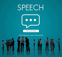 Speech Online Conversation Message Concept