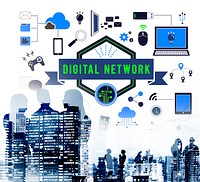 Digital Network Computer Connection Server LAN Concept