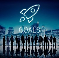 Business Goals Rocketship Target Concept