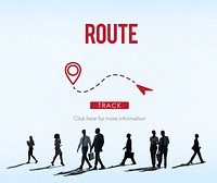 Route Navigate Location Planning Transportation Concept