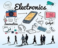 Electronics Digital Devices Technology Concept