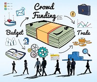 Crowd Funding Fundraising Financial Investment Support Concept