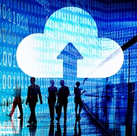 Cloud Share Storage Information Network Download Concept