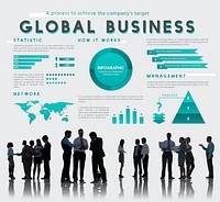 Business Managment Marketing Global Plan Concept