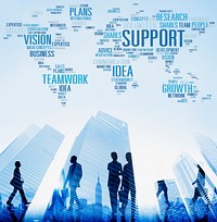 Support Idea Plans Vision Buiness Growth Global Concept