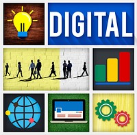 Digital Media Online Technology Innovation Concept