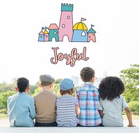 Children Enjoy Castle Joyful Concept