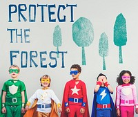 Protect the Forest Ecological Issue Concept