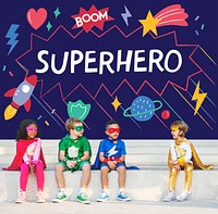 Superhero Kids Imagination Power Helper Concept