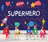 Superhero Kids Imagination Power Helper Concept