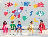 Superhero Superkid Children Hero Playful Concept