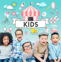 Kids Young Children People Graphic Concept