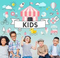 Kids Young Children People Graphic Concept
