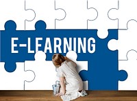 Education Learning Puzzle Pieces Graphic