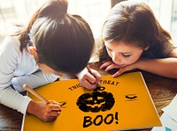 Halloween Bat Pumpkin Lantern Scary Graphic Concept