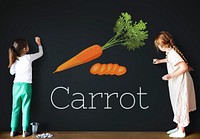 Illustration of nutritious carrot healthy food