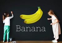 Natural ripe banana fruit potassium