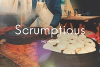 Scrumptious Delicious Appetizing Food Graphic Concept