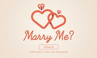Marry me Love Heart Inscription Concept