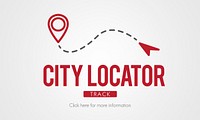 City Locator Direction Metropolis Population Concept