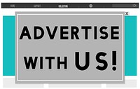 Advertise With Us Commercial Branding Persuade Concept