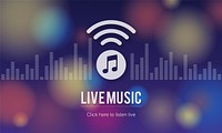 Live Music Listen Entertainment Online Concept