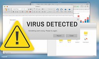 Unsecured Virus Detected Hack Unsafe Concept