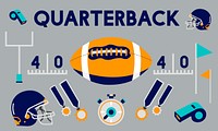 Play Quarterback Rugby American Football Concept