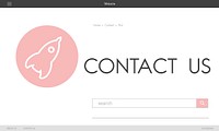 Contact Helpdesk Customer Service Spaceship Graphic Concept