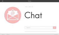 Online Message Blog Chat Communication Envelop Graphic Icon Concept