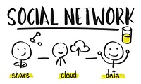 Global Communications Connection Social Media Networking Concept