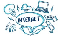 Internet Technology Ideas Outside Box Sketch Concept