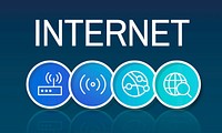 Internet Network Buttons Icon Concept