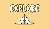 Outdoors Camping Tent Graphic Concept
