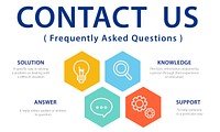 Contact us Information Faqs Word Concept