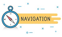 Destination Navigation Compass Graphic Concept