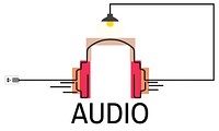 Music Audio Multimedia Headphone Concept