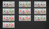 Slot Bingo Words Graphic Concept