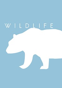 Animal Wildlife Word with Bear Graphic