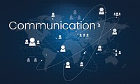 Illustration of global communication network technology