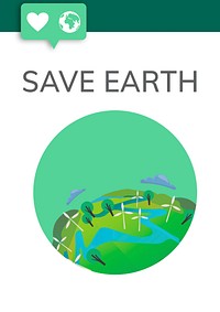 Save World Earth Planet Concept