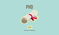 PhD Doctor of Philosophy Degree Education Graduation Concept