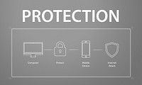 Computer Security System Data Protection Graphic