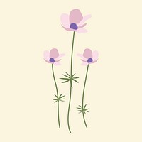 Wild flower minimal illustration